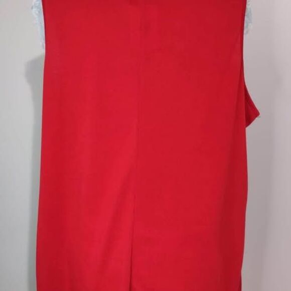 2X Blouse Ultra Teeze Red Sleeveless NWOT C4061 - Picture 3 of 5